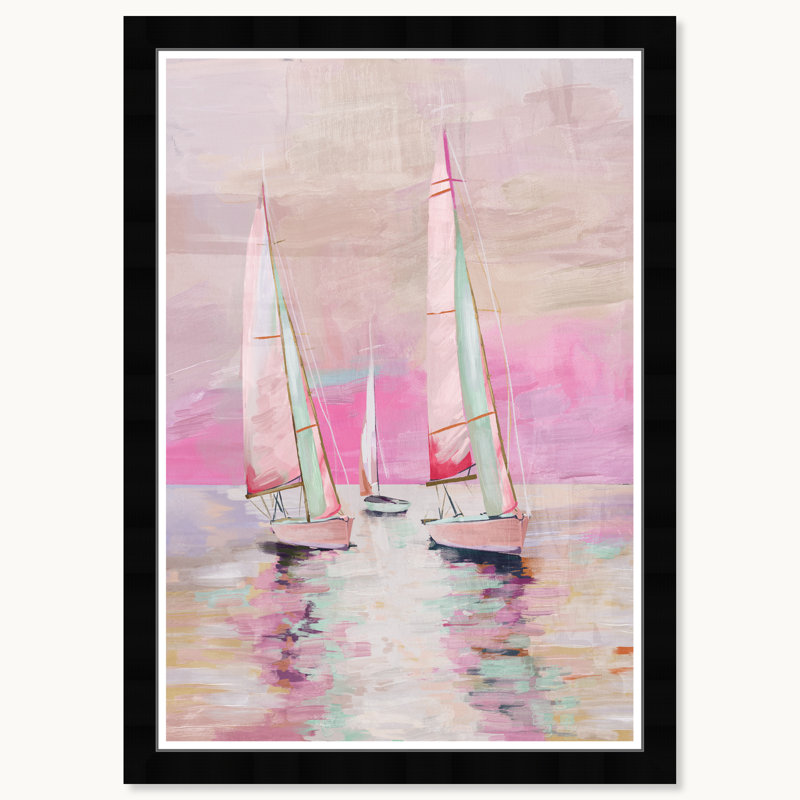 Voile côtière rose, Cadre noir