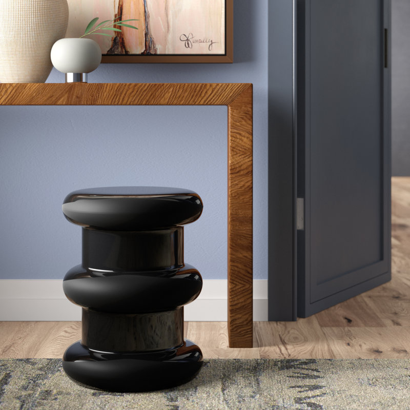 Pilastro Accent Stool, Black