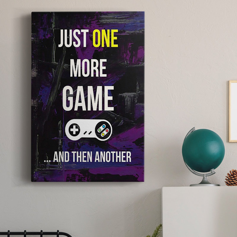 Toile tendue Gamer At Play II Premium Gallery - prête à être accrochée, H 60 po x l 40 po x P 1,5 po, Sans cadre
