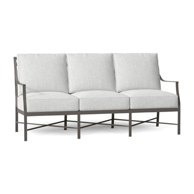 Monaco 74.5" Wide Outdoor Patio Sofa with Cushions