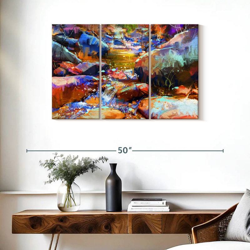 Avery Vibrant Wilderness Stream, 24" H x 38" W