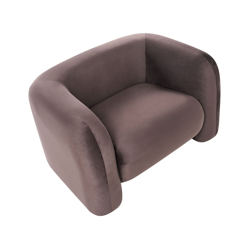 Allieana Armchair Allieana Velvet Dark Brown, Brown Velvet