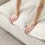 Chaise rembourrée sans accoudoirs en tissu de lin moderne-121000746