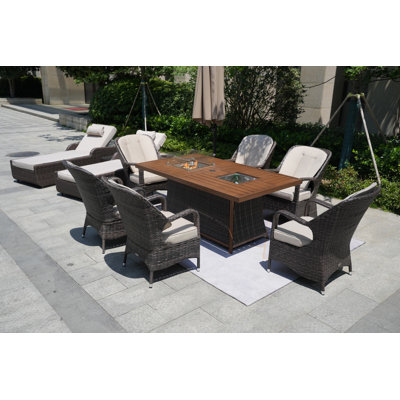 Algird 8 - Person Patio Conversation Set with Cushions