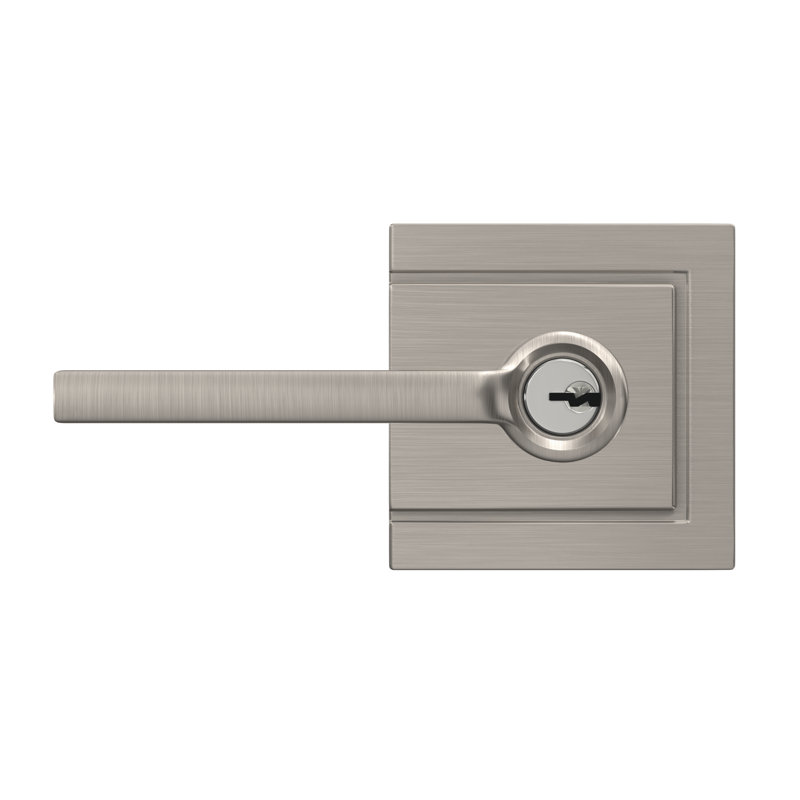 Latitude Keyed Entry Lever with Upland Trim, Keyed Alike, Yes, Satin Nickel