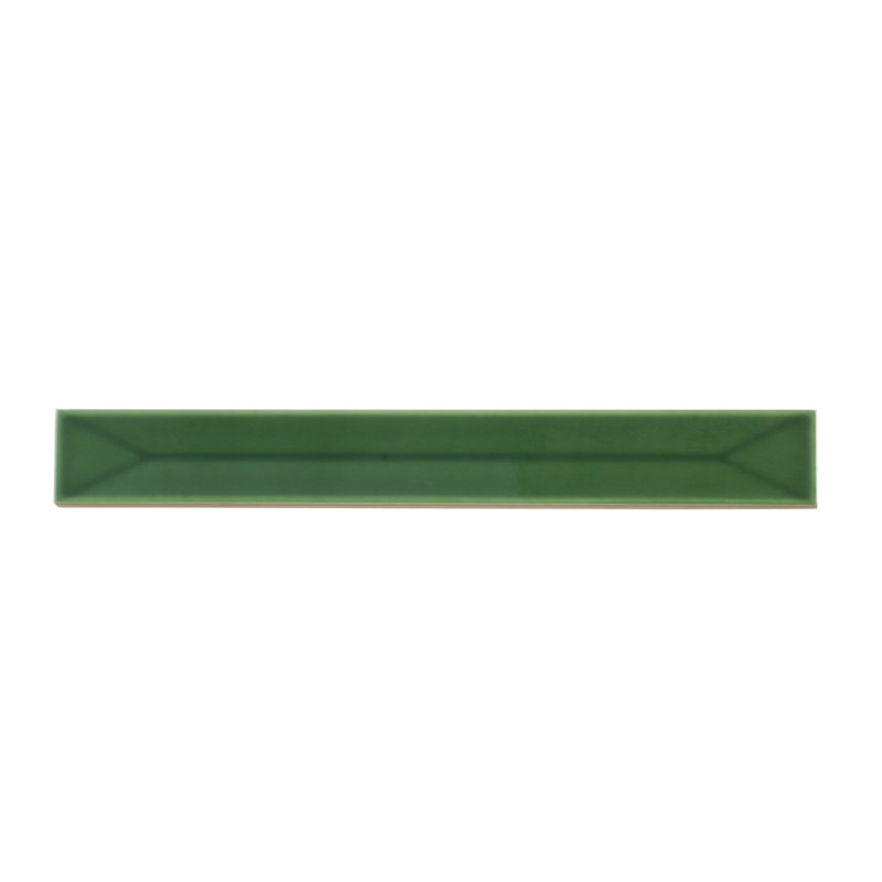 Horizonte 2 X 16 In. Glossy Ceramic Deco Subway Wall Tile (10.76 Sq Ft/Case) - 50 Pack, Forest Green