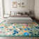 Nature Voja Floral Non-Slip Machine Washable Colorful Christmas Decor Area Rug in Green for Living Room, Bedroom, Hallway Runner, Entryway Rugs