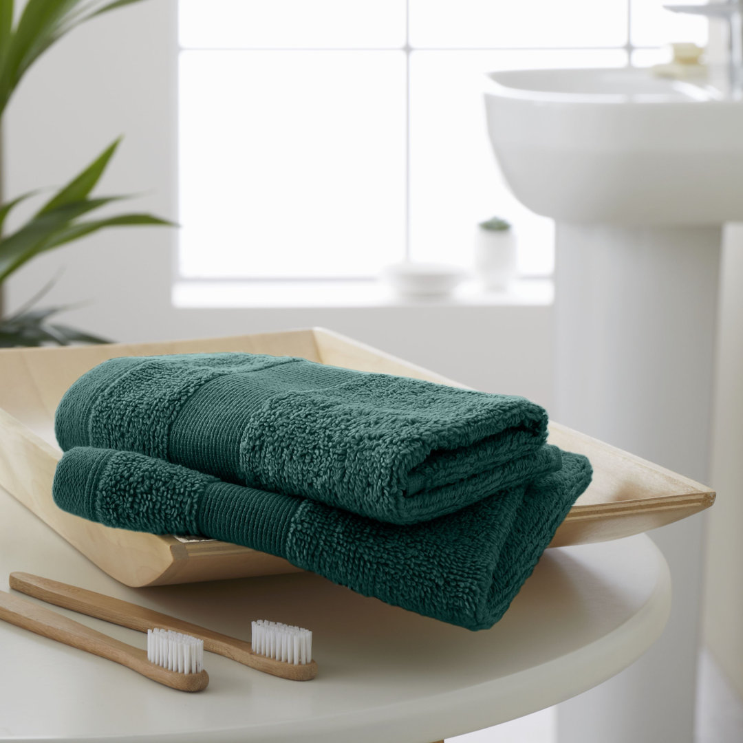 Catherine Lansfield (Forest Green) Anti-Bacterial 100% Cotton Face Cloth - Image 4