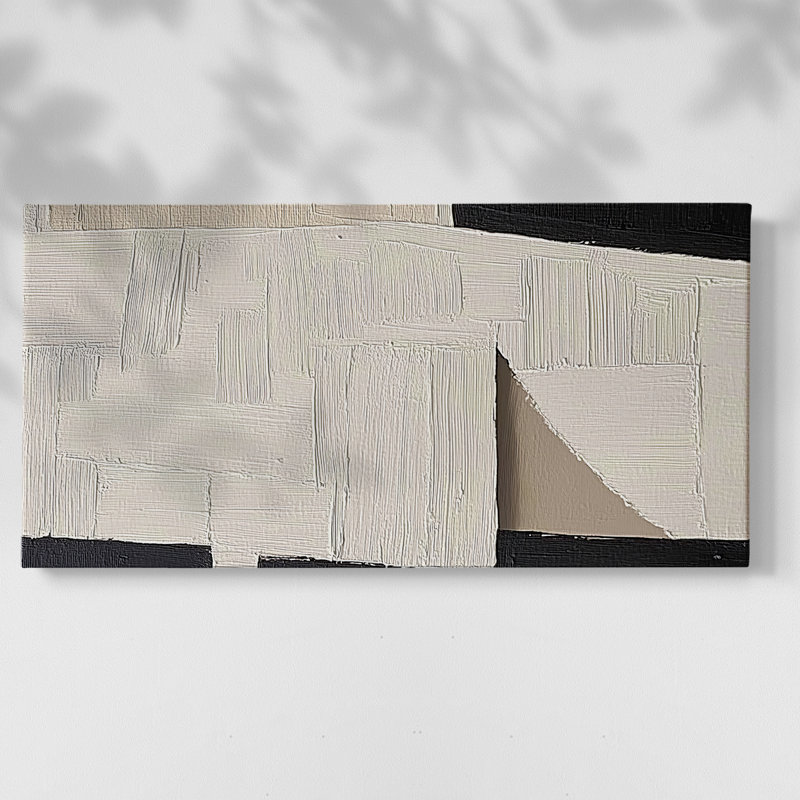 Série abstraite - DCXLII - Toile tendue avec châssis encadré - Prêt à être accroché, H 21 po x l 41 po