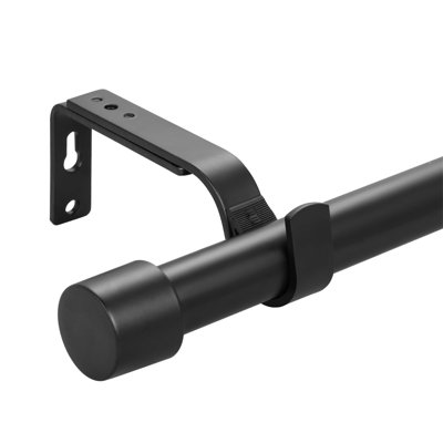Carstaffney Matte Black 72 cm to 360 cm Curtain track/Rail 2.5 cm