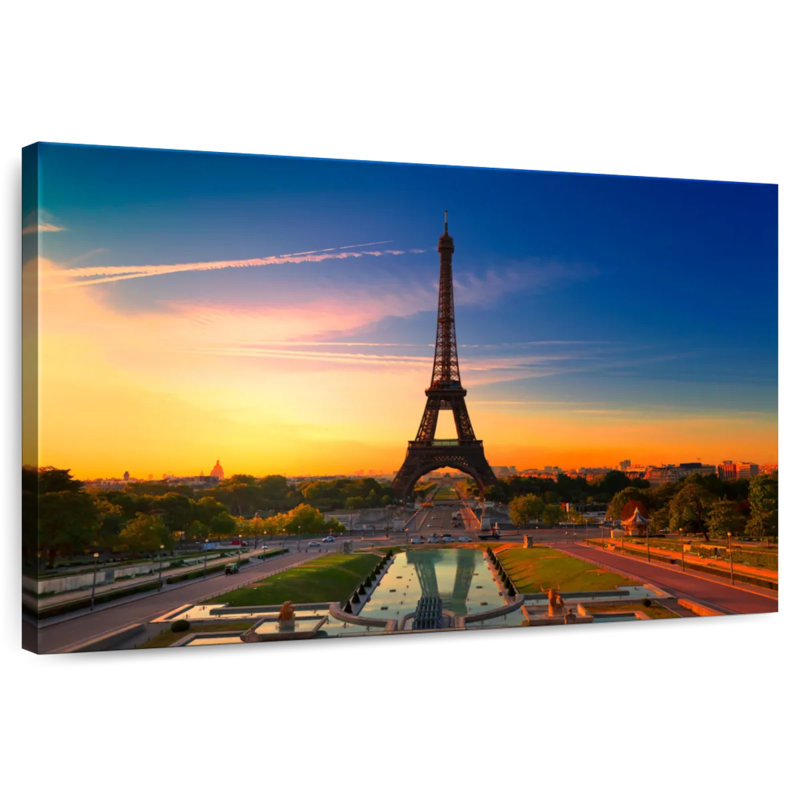 Tour Eiffel Kavia au lever du soleil, H 8 po x l 12 po