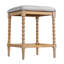 Tabourets de comptoir 26 po, ensemble de 2 avec siège rembourré, structure en bois d'acacia massif, siège rembourré en mousse, conception aérée pour îlot de cuisine et bar