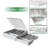 Double Layer Flatware Organizer With Lid(White)