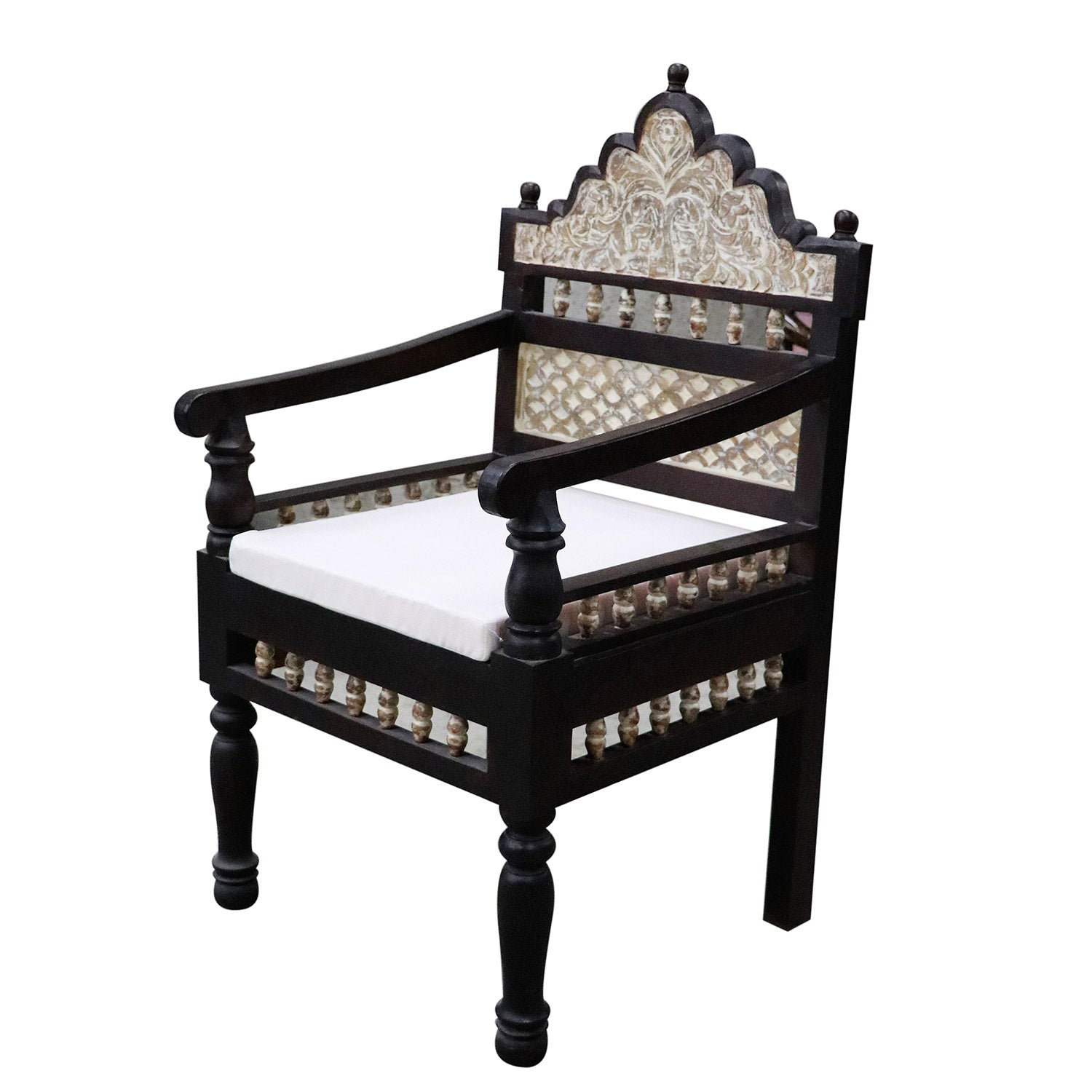 Far Pavilions Mediterranean Solid Wood Armchair Dining Chair | Wayfair