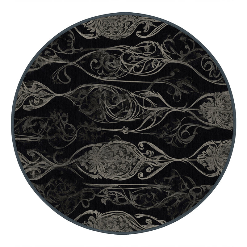 Tapis gothique à pétales, Rond 3 pi