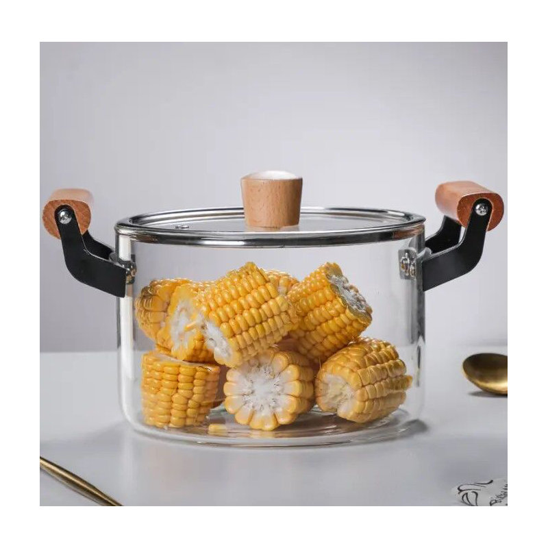 Marmite en verre trempé transparent STP-Goods, 3,7 pintes