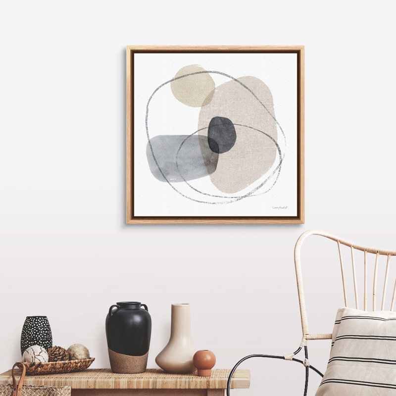 "Think Neutral 11", reproduction d'art par Lisa Audit, H 31,25 po x l 31,25 po, Toile avec cadre flottant, Naturel