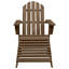 Highland Dunes Garden Adirondack Chair with Ottoman and Table Solid Fir Wood-1829923069