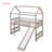 House Loft Bed With Slide, Twin Size-1828980567