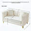 Canapé Chesterfield 2 places avec velours-1164747608