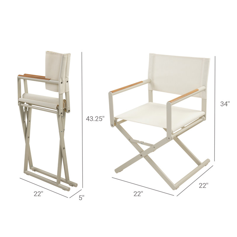 Chaise de réalisateur pliante Siepie, Beige