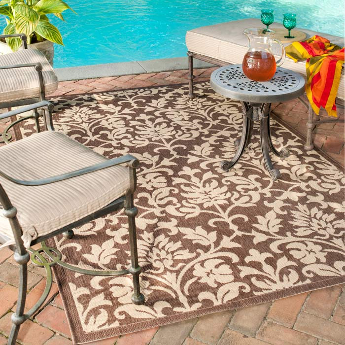 Simy Hand Hooked Performance Geometric Rug, Rectangle 9' X 12'