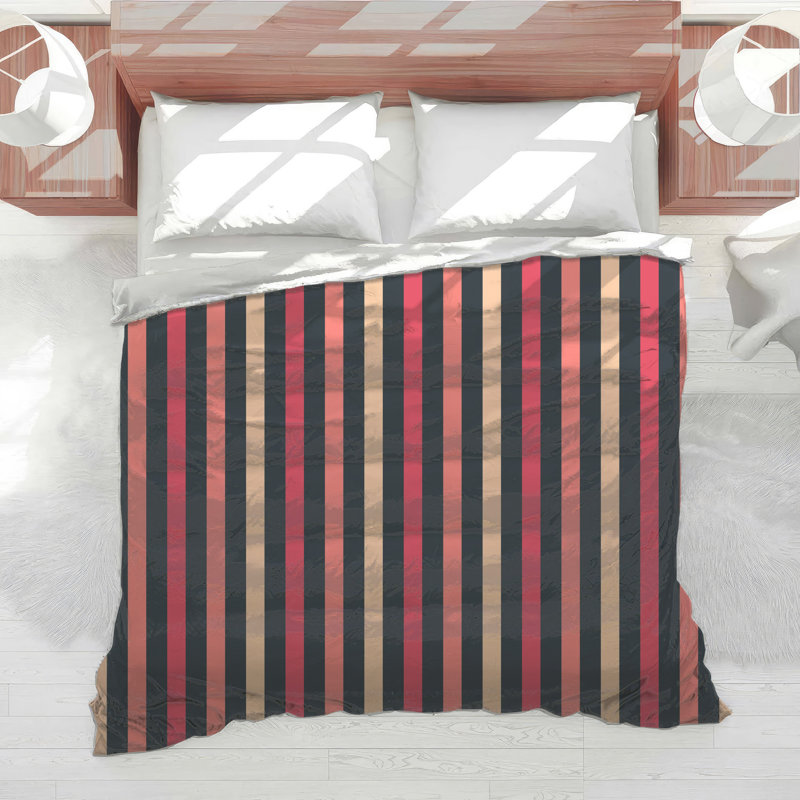 Vertical Striped Pattern Comforter, Queen