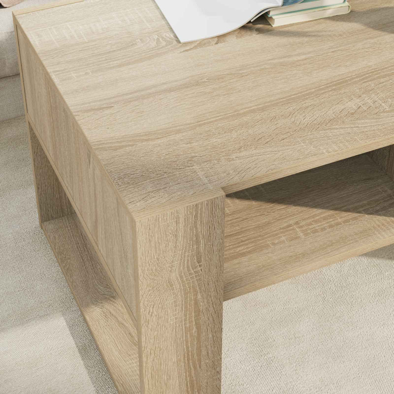 Coffee Table with Storage, Sonoma Oak, 45cm. H x 92cm. L x 53cm. W