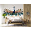 Adhésif décoratif paon, oiseau coloré, art mural boho, grand autocollant mural, vinyle-1550064045
