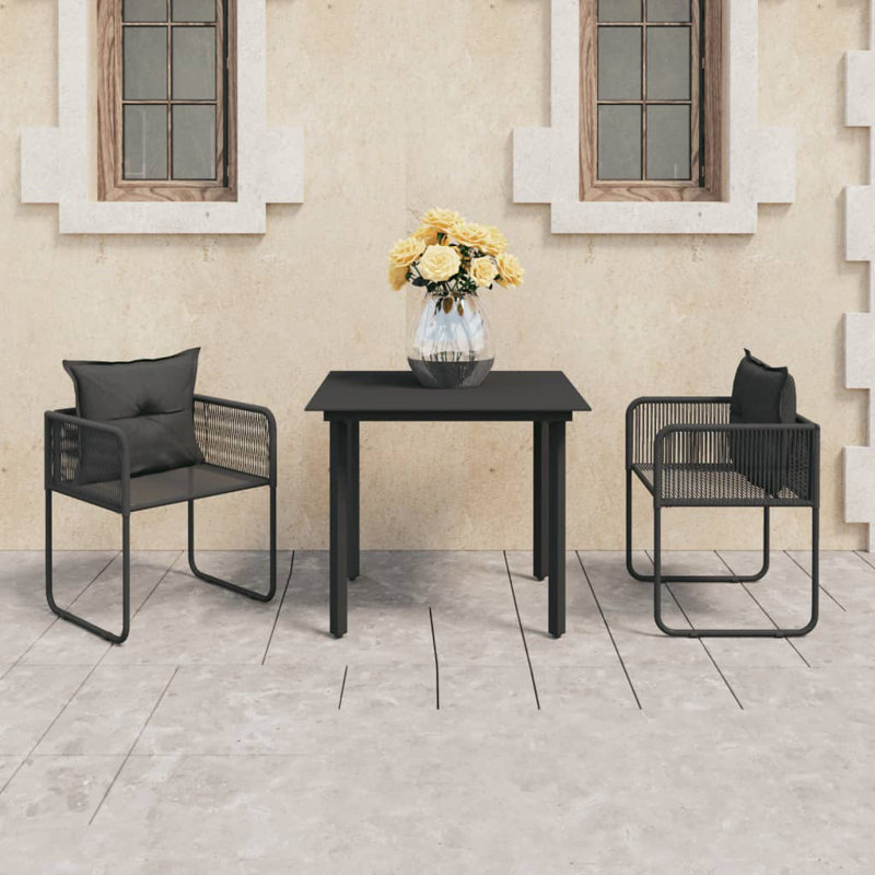 Ensemble bistro Algertha Square - 31,5 po de long avec coussins, 31.5", 4