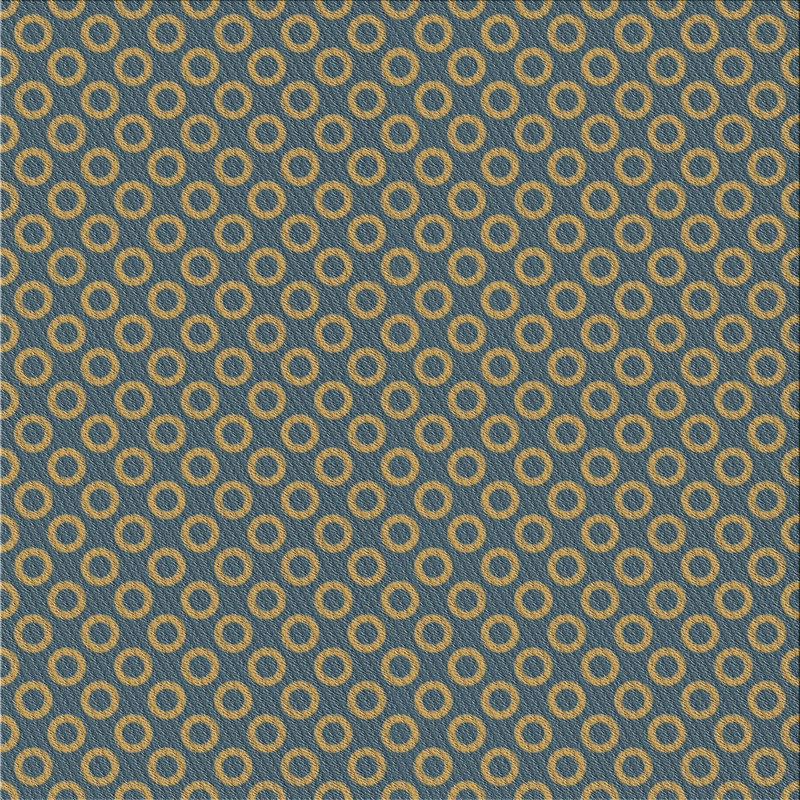 Tapis bleu marine/beige à motifs Holloman, Carré 6 pi