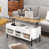 Natural Wood Top/White Base selected