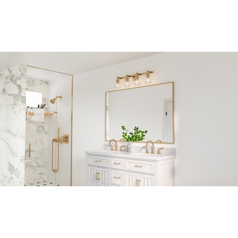 Celina 4-Light Bronze Bath Light, Gold
