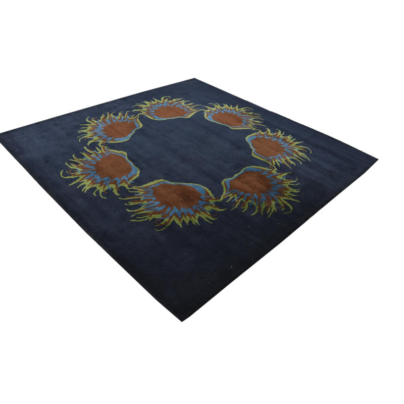 Tapis carré bleu marine 7 pi Pineland