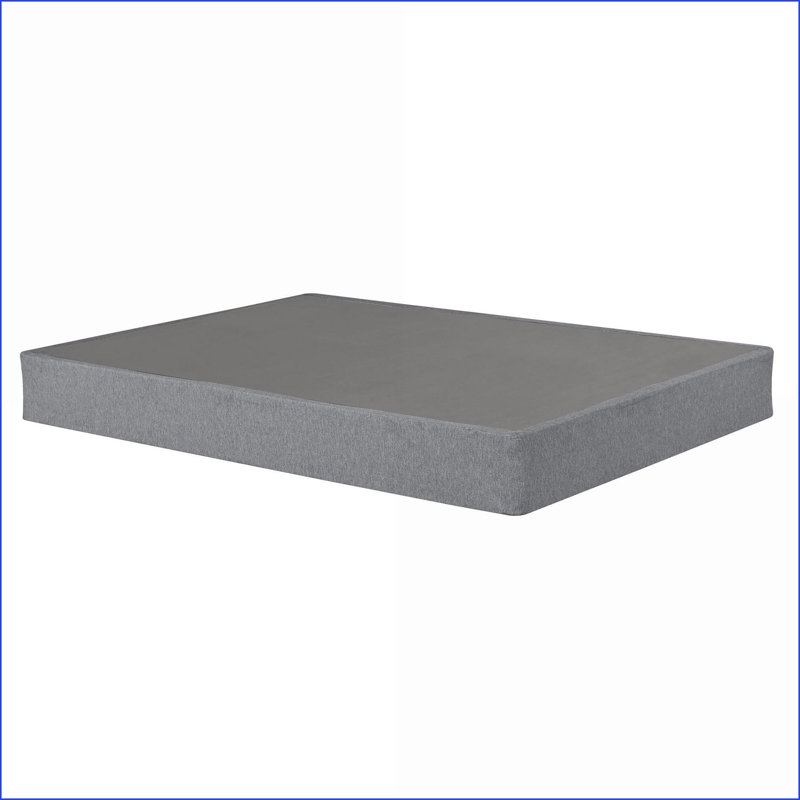 Mattress Foundations | Twin XL Folding Metal Bed Base | Slate Gray | Polyester, Twin XL