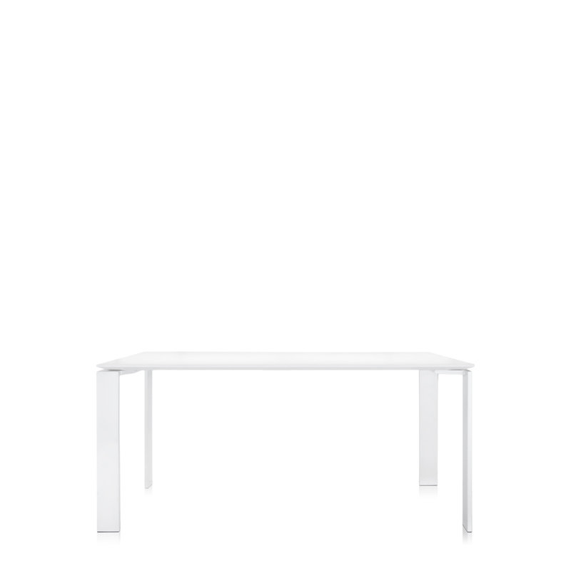 Four Square Dining Table, White, White, 28" H x 62" W x 31" D