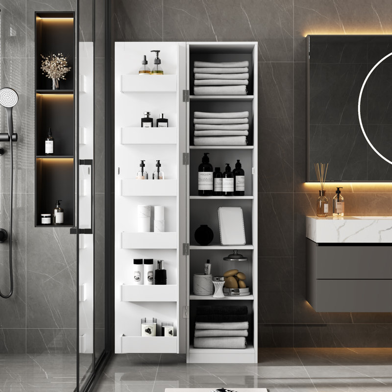 Armoire de rangement haute autoportante, White