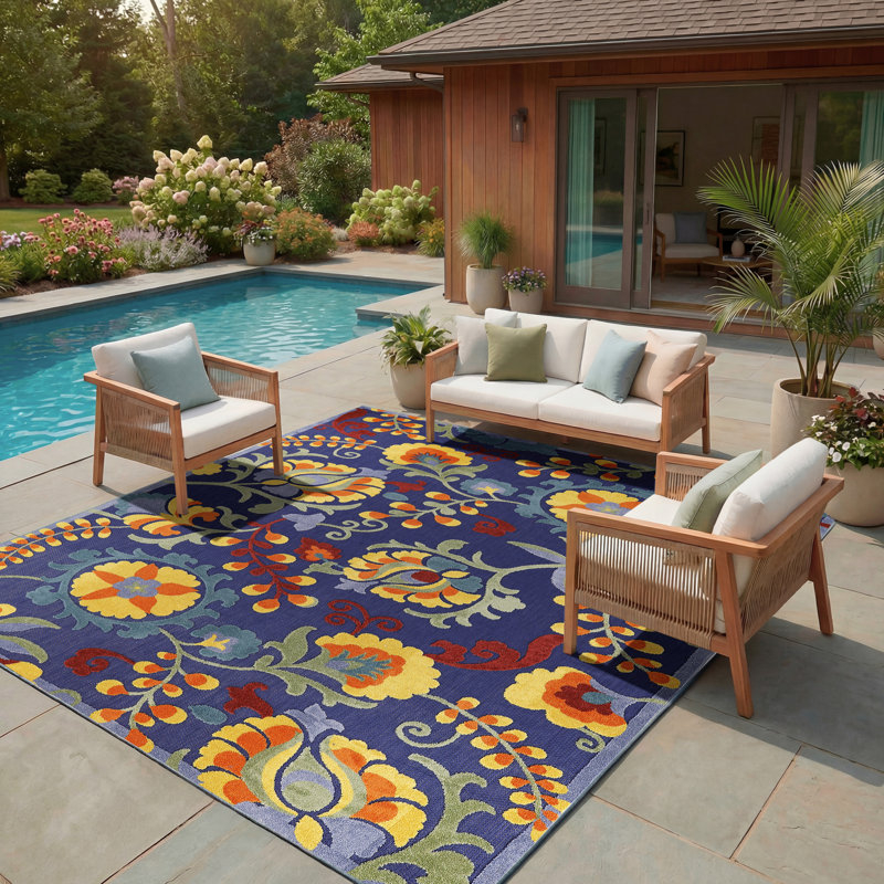 Tapis intérieur / extérieur Isalia, Rectangle 10 pi x 14 pi