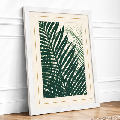 Layered Palm Fronds Botanical - Framed Print