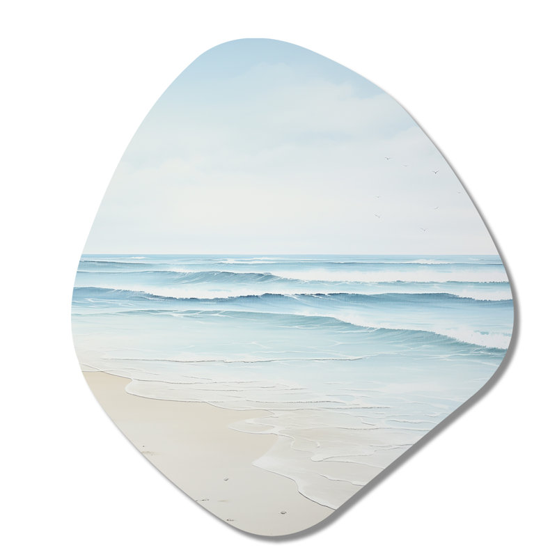 «Mariani Beach Photo Tranquil Waters I» - décoration murale irrégulière en forme de nébuleuse côtière, H 28 po x l 25 po