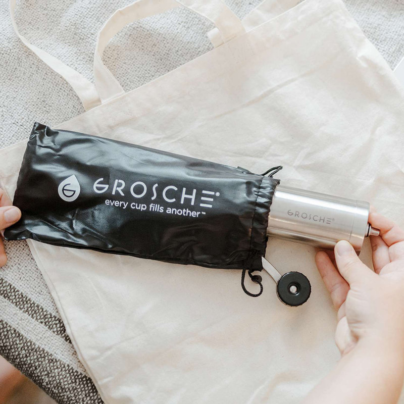 Grosche Stainless Steel Manual Burr Coffee Grinder