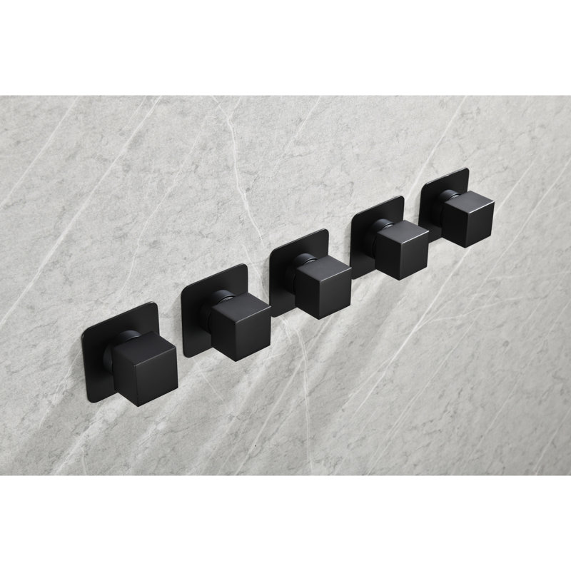 Valve de contrôle du volume - métal coulé 3/4 po réglable laiton 3,4 po largeur rouille corps noir mat