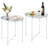 Annaleese Small End Table Set Foldable Tray X-shaped Cross Leg Side Table-1967426586