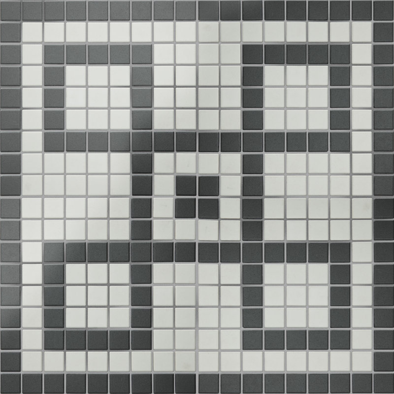 Gotham 1" Greek Corner 8-3/4 In. X 8-3/4 In. Porcelain Mosaic Tile