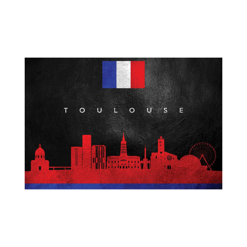 Toulouse France Skyline by Adrian Baldovino - Gallery-Wrapped Canvas Giclée on Canvas, 20.32 cm H x 30.48 cm W, No Frame