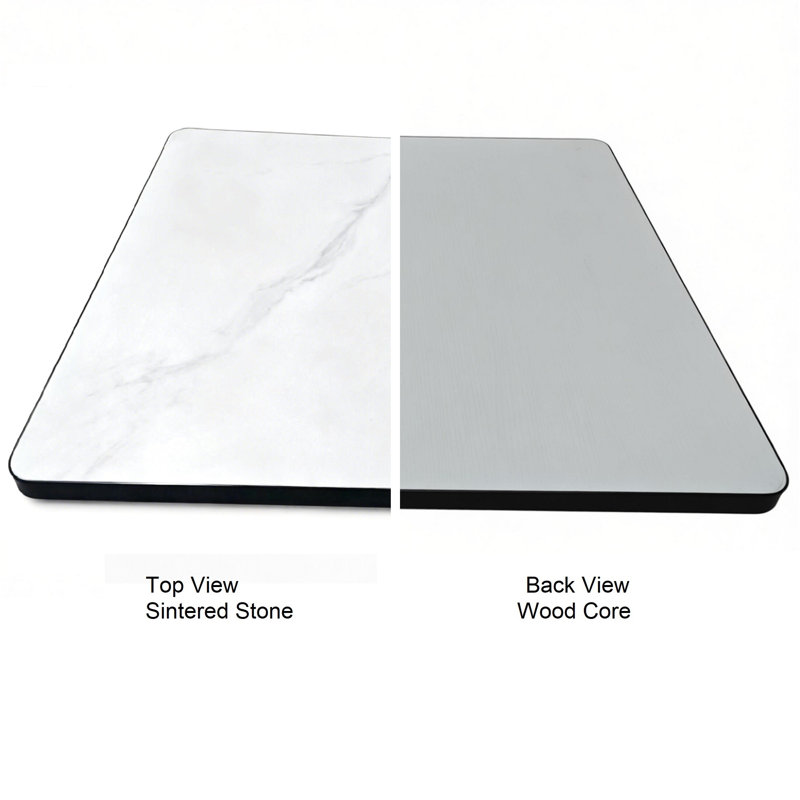 Eased Edge Table Top, Blanc