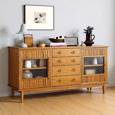 Buffet de rangement rétro entièrement en bois massif
