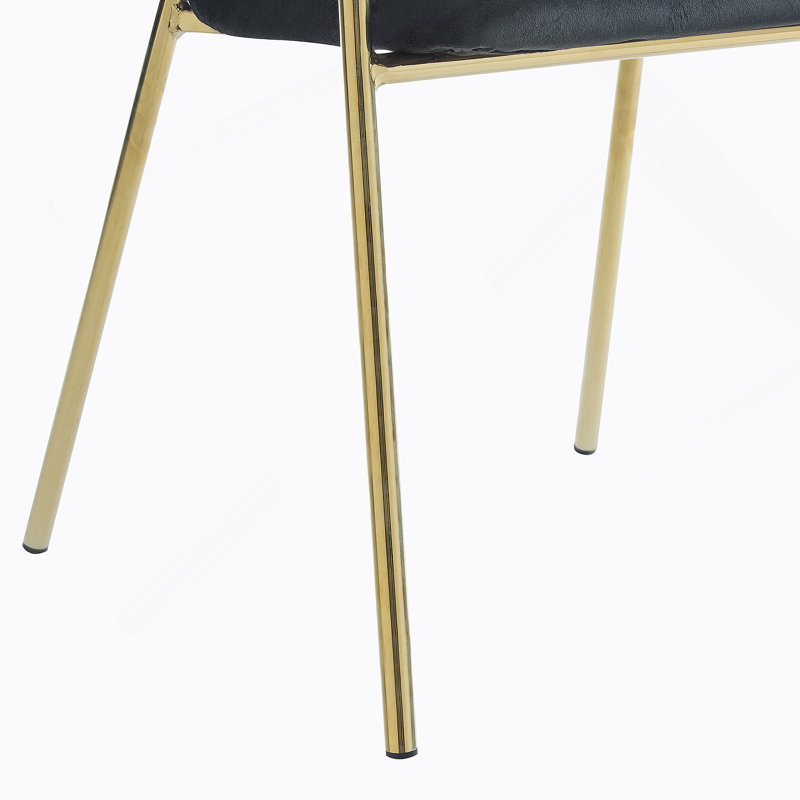 Chaise rembourrée Modern, Noir