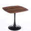 Table de salle à manger Mid-Century 1 + 4, table à piédestal avec dessus et pieds en métal pour - 6 personnes, table basse, surface lisse Entretien facile 5: Stable de loisir à nettoyer