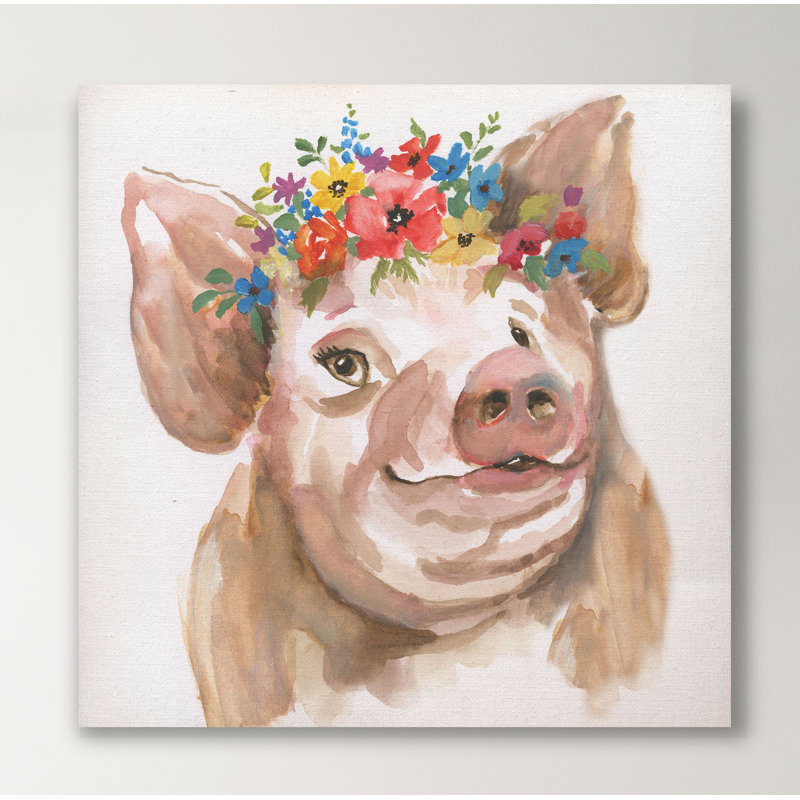 « royal porc », peinture sur toile tendue, H 40 po x l 40 po x P 1,5 po